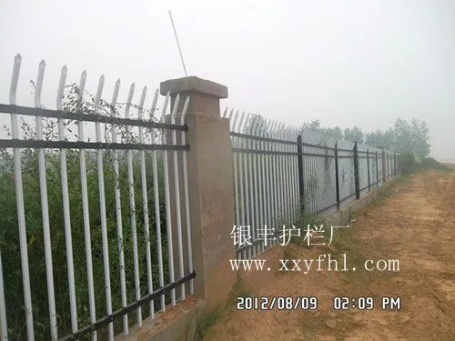 定做工厂围墙 工地围栏 新型钢管喷塑组装栏杆 锌合金栅栏 庭院院墙护栏