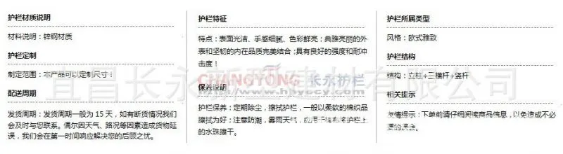 湖北长永锌钢阳台护栏说明 湖北长永锌钢阳台护栏说明