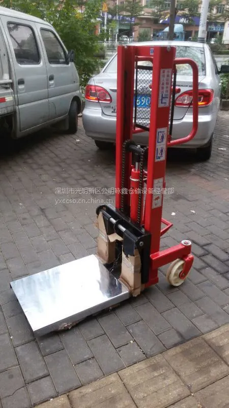 鸿福叉车，鸿福手动液压模具堆高机