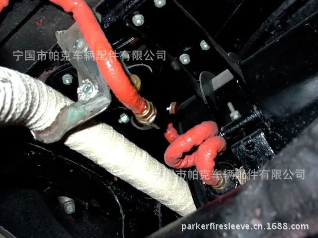 宁国帕克硅胶玻璃纤维高温套管,电缆防火护套,防火管