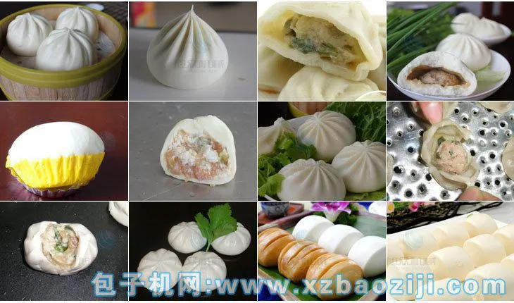 包子机样品图,可生产各种常见包子