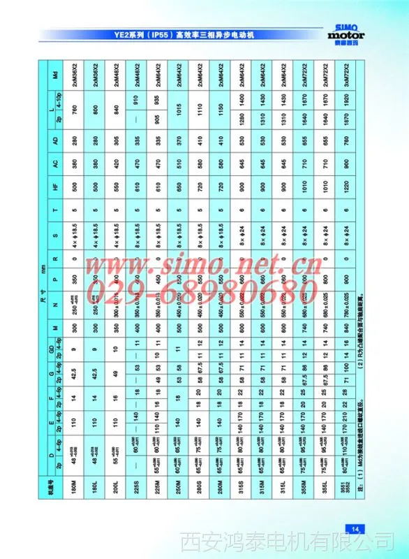 西安电机厂YVF2-355L5-8 220KW西玛变频电机