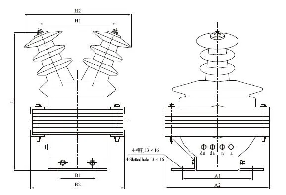 JDZ(J)-3、6、10(Q)电压互感器外形尺寸 JDZ(J)-3、6、10(Q)电压互感器外形尺寸