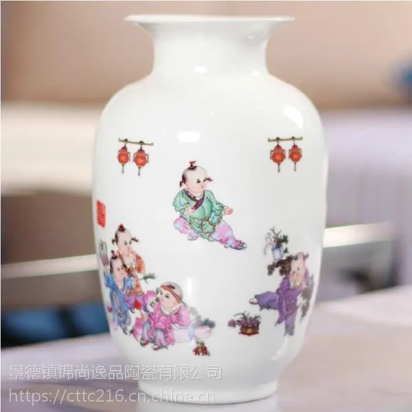 景德镇仿古瓷器粉彩珐琅彩瓷瓶黄底赏瓶小花瓶客厅装饰桌面摆件- 供应商网