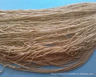 深圳厂家大量供应金色铜焊接链 小铜链 服饰链条
