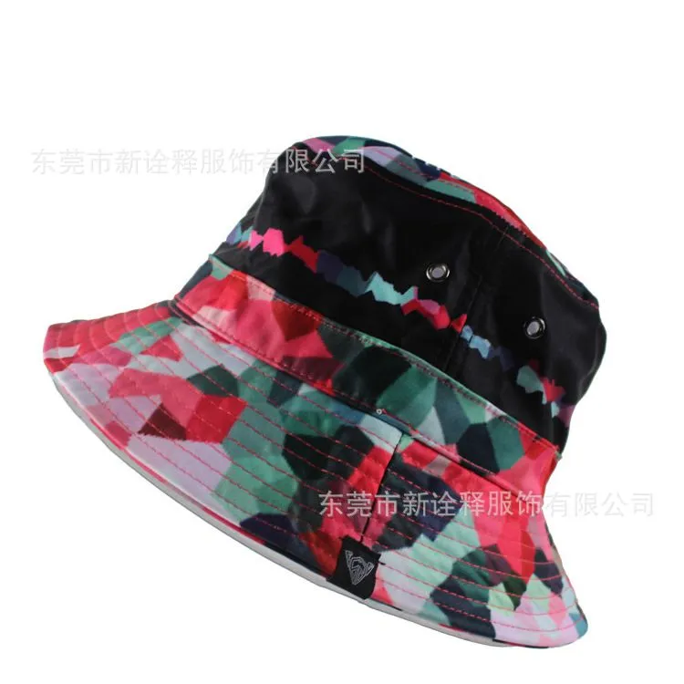 新款天蓝色纯棉雄鹰展翅绣花渔夫帽 厂家定制遮阳防晒户外大檐帽
