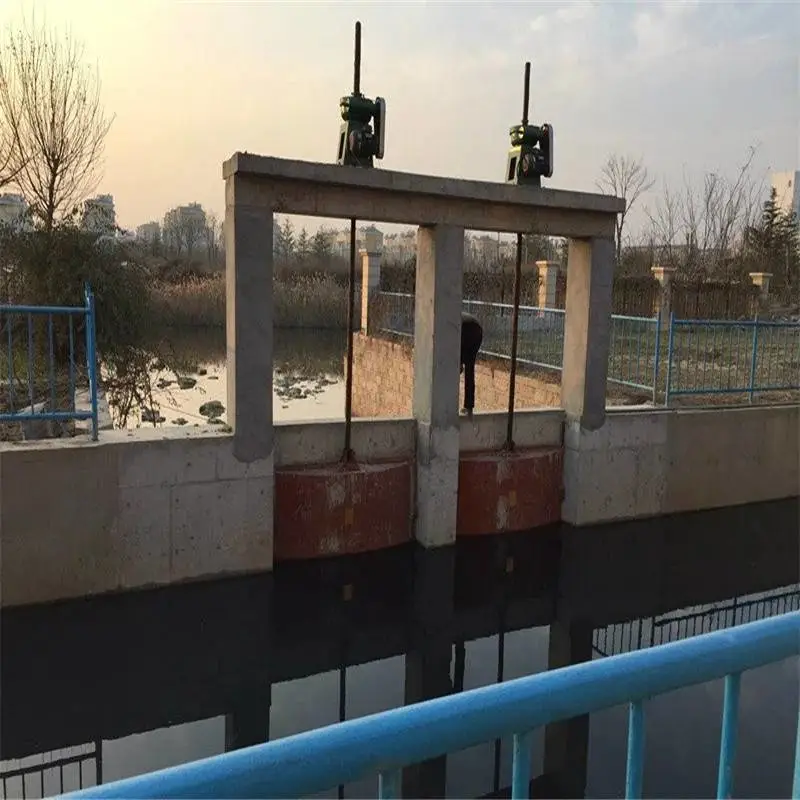 宇东1.2*1.2机闸一体式铸铁闸门外形尺寸及运行高度介绍