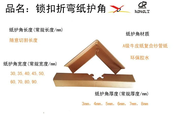 锁扣折弯纸护角