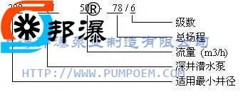 QJ深井泵型号定义 QJ深井泵型号定义