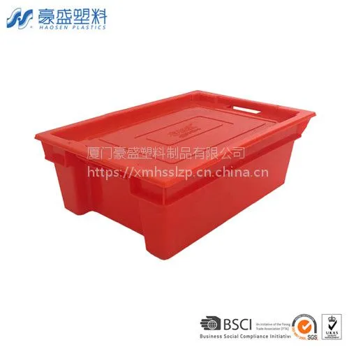 肉类专用箱，厦门猪肉箱（有配盖子），厦门食品箱，用于肉品储运塑料箱