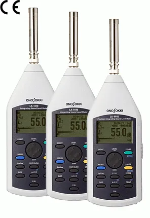 製品写真(積分平均型サウンドレベルメータ LA-1410,、LA-1440、LA-4440)