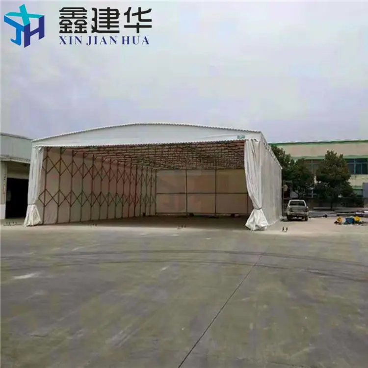 大型仓库活动雨棚 活动堆积门电动棚 公司衡水