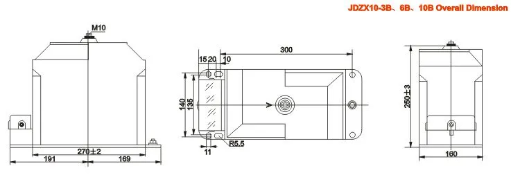 REL12、JDZX10-3、6、10A(B)电压互感器外形尺寸 REL12、JDZX10-3、6、10A(B)电压互感器外形尺寸
