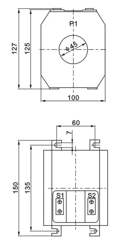 LMZB-0.***、B型电流互感器外形尺寸 LMZB-0.***、B型电流互感器外形尺寸