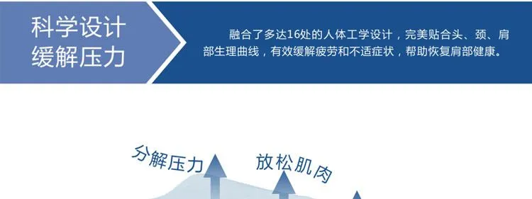 月牙形按摩枕-科学设计