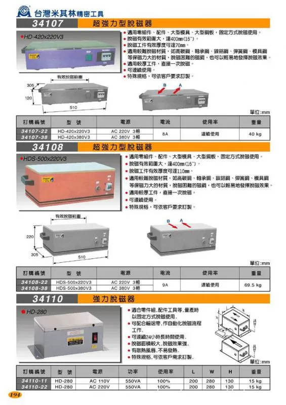 34107-34110***脱磁器