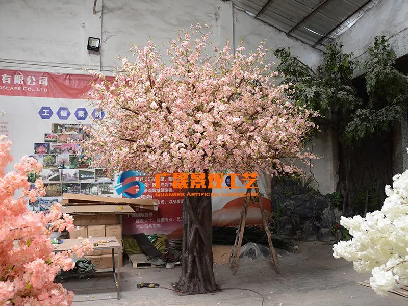 广晟景观工艺 合成树脂仿真樱花树 酒店商场装饰造景 主题婚庆摆饰