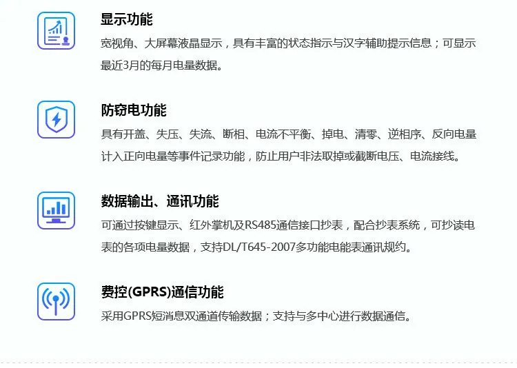 深圳科陆DTZY719-G三相四线费控智能电表