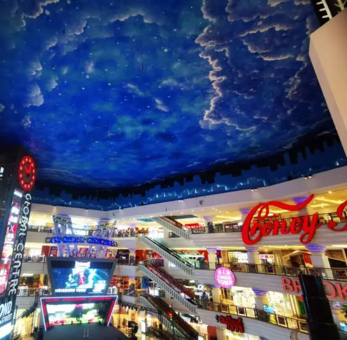 山东济宁高空墙绘涂鸦壁画_蜘蛛人施工_冷却塔烟囱凉水塔彩绘手绘油漆翻新
