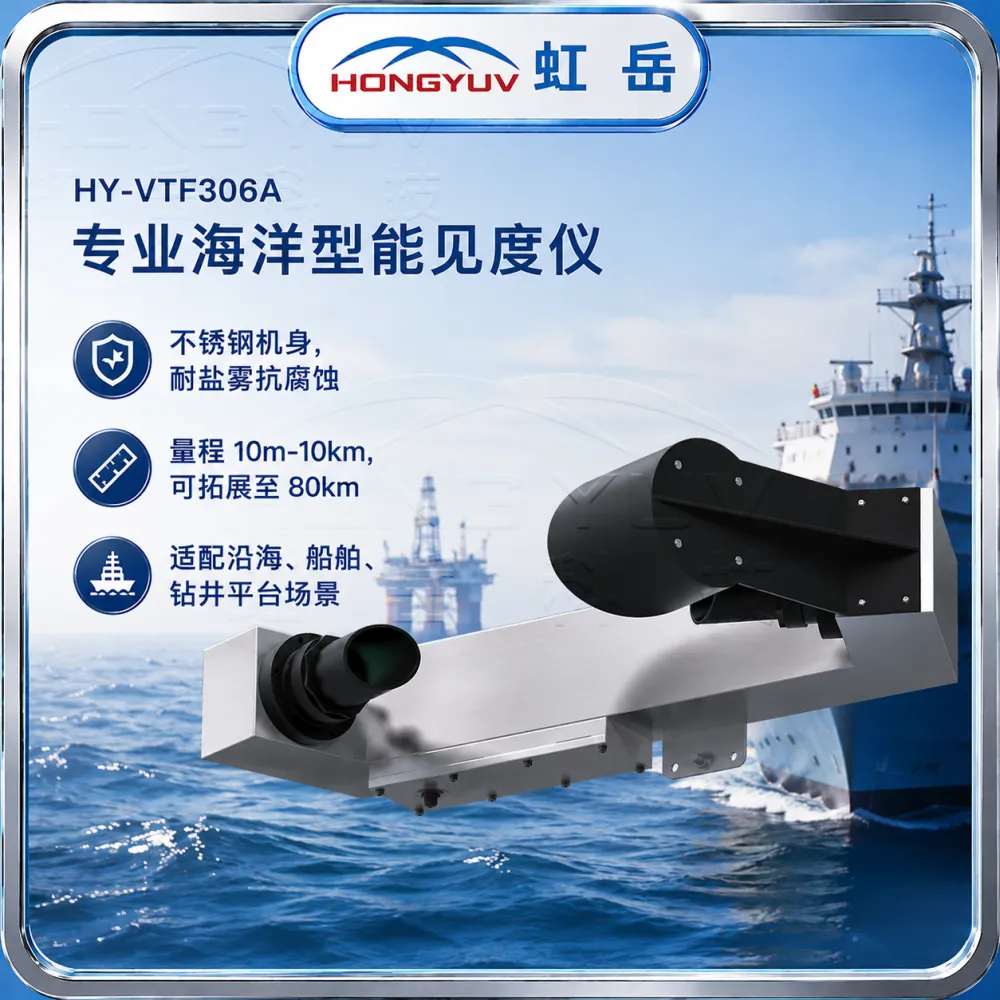 能见度传感器高速公路气象监测系统便携式能见度检测器虹岳气象仪