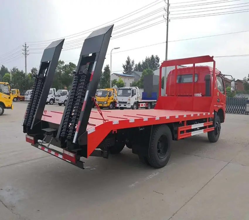 热卖车型东风福瑞卡85小型挖掘机平板拖车可分期购车