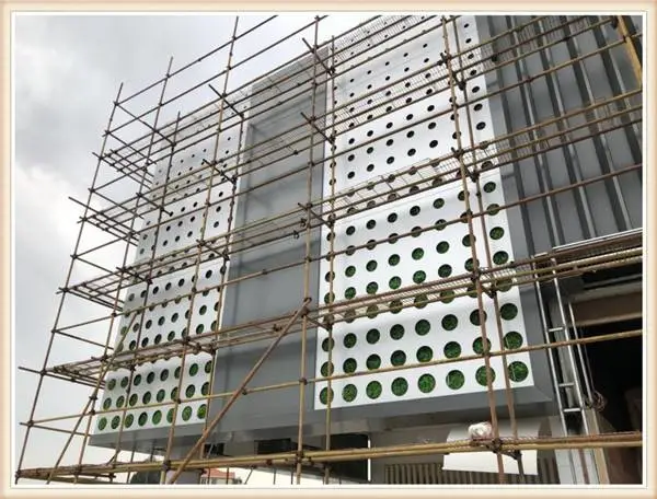 合肥市雨棚造型铝板 音乐学院铝单板 大圆孔铝单板