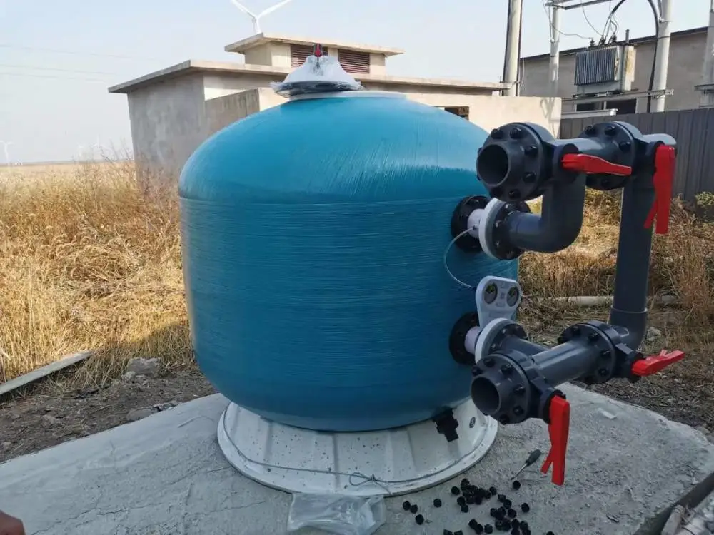 玻璃钢沙缸过滤器 水产养殖循环水过滤系统 石英砂滤料