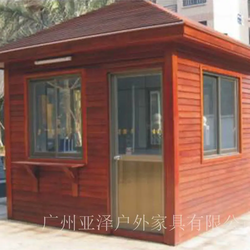 公园啤酒小吃售卖亭定制 户外仿古移动实木售货车 山东青岛 移动报刊便利店售货亭