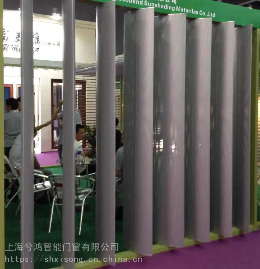 SL300幕墙遮阳电动百叶窗兮鸿智能调光百叶角度双层铝合金片