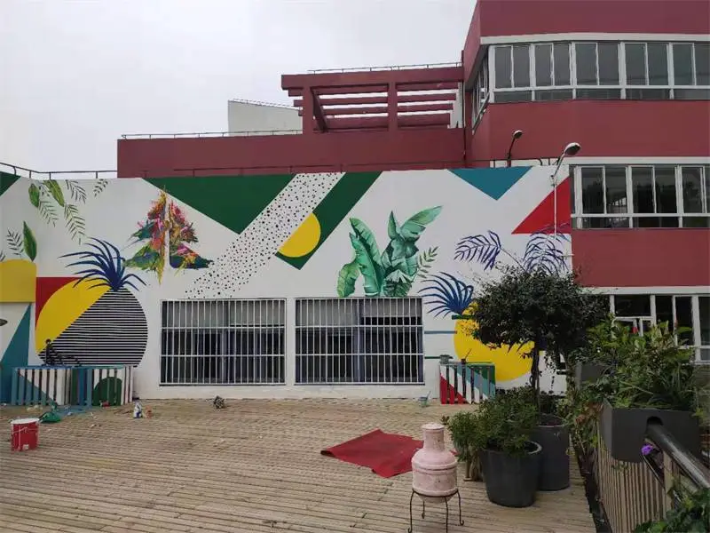 深泽赞皇无极墙体彩绘涂鸦壁画墙绘公司_外墙围墙文化墙彩绘手绘墙画公司