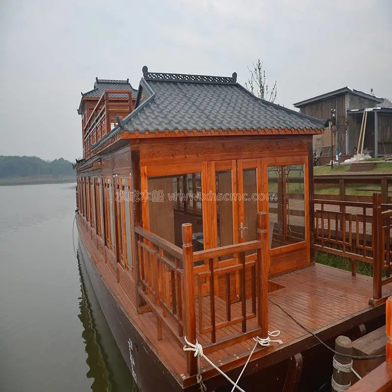 定制景区12米画舫船 湖南益阳豪华单层敞开式游船 水上观光船画舫船