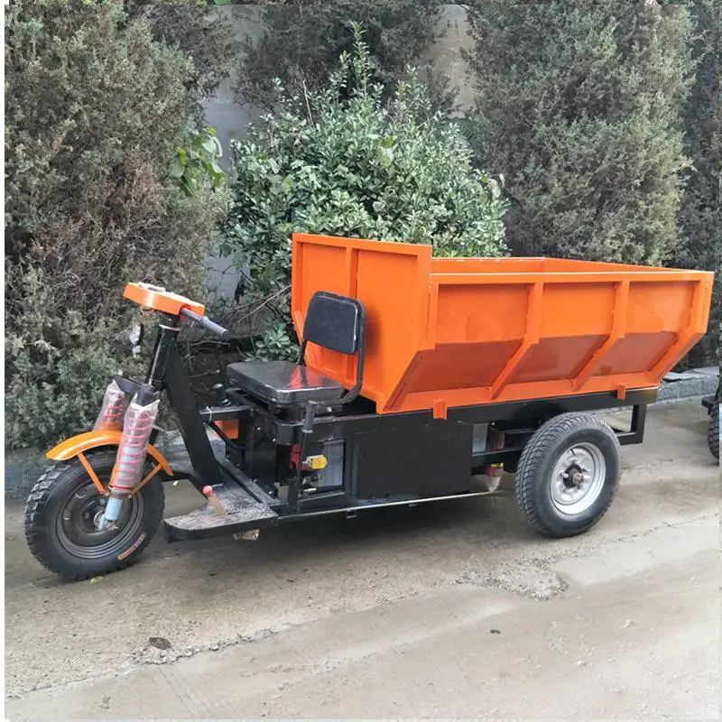 厂家直销建筑工地混凝土三轮自卸车 大车箱液压自卸翻斗车 多色可选