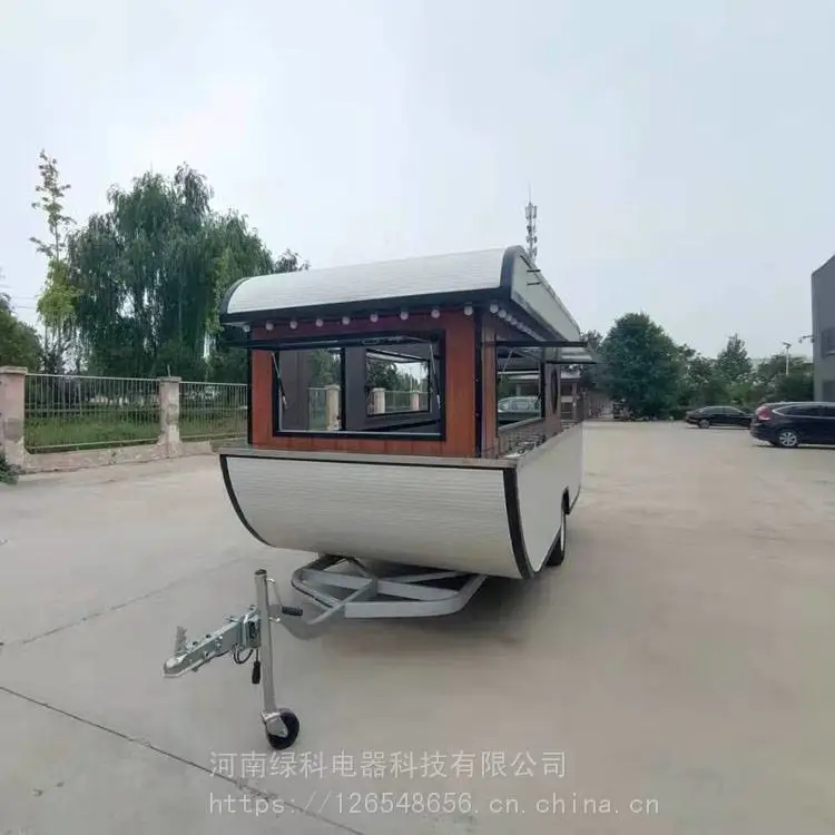 爱科餐车 牵引售货车 多功能快餐房车 移动餐厅