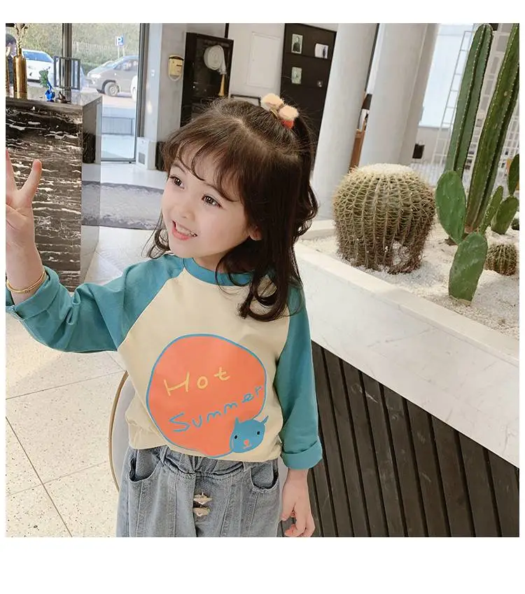 浙江温州一手服装童装工厂直销外贸 几岁的地摊童打底衣瑞丽中小童长袖T恤