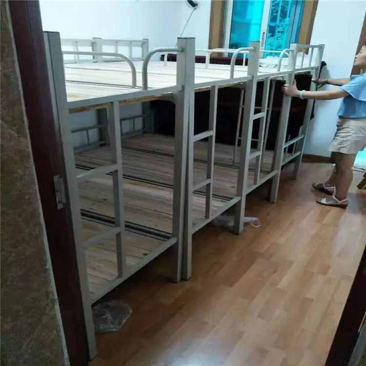 玉林容县学生床公寓床|双层铁架床尺寸多大加厚