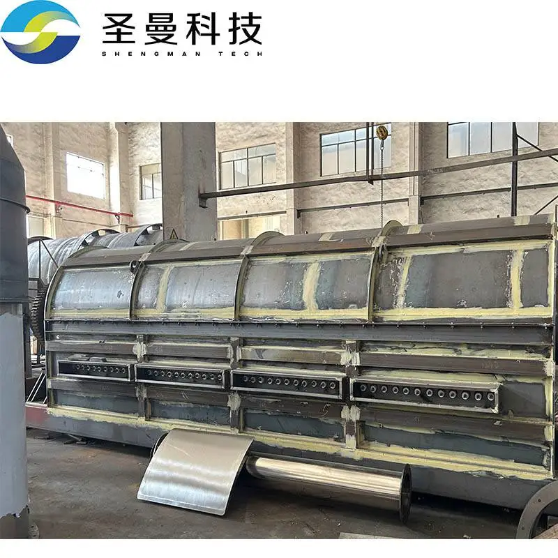 磷酸铁闪蒸回转窑烧结850℃ 圣曼科技 废电池碳化窑1000kg