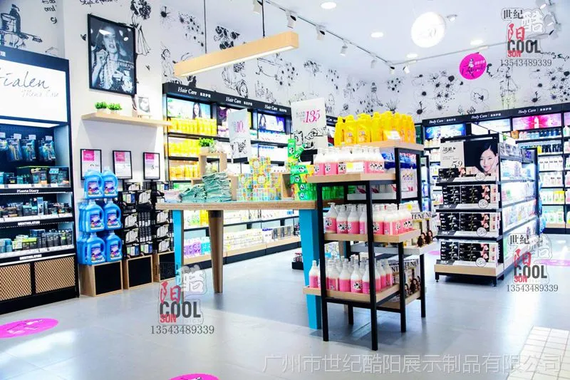 化妆品货架展示架设计制作bnn