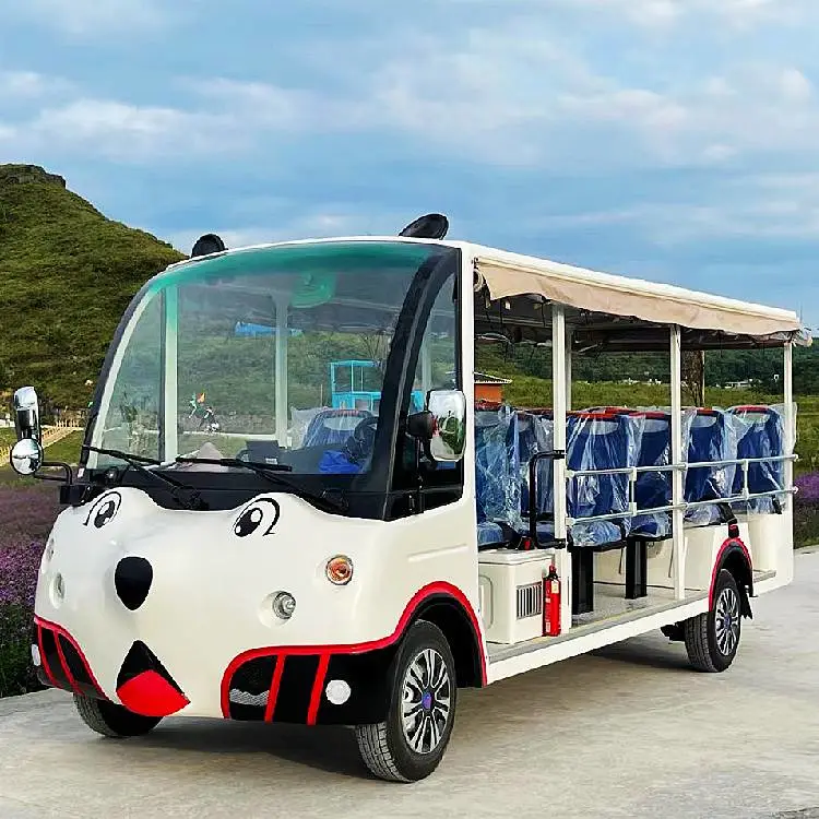 锡牛复古式铁壳电动观光老爷车电瓶四轮旅游景区酒店售楼处接待看房车