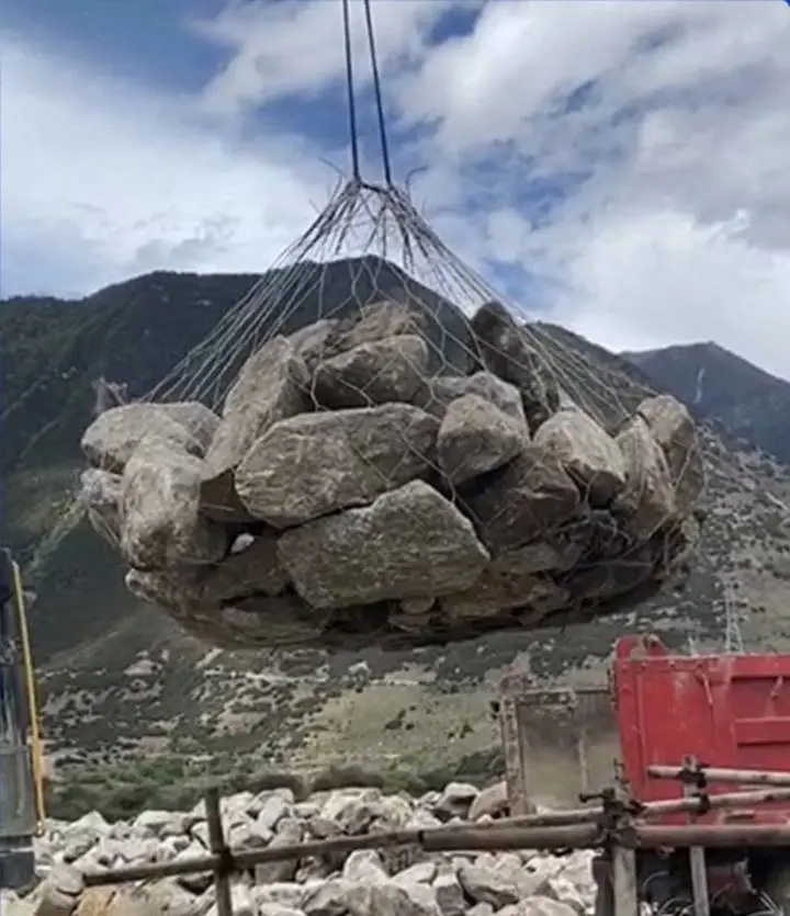 合金网兜抛石合金网石兜钢丝网兜防洪河道网兜河道填海合金网石兜
