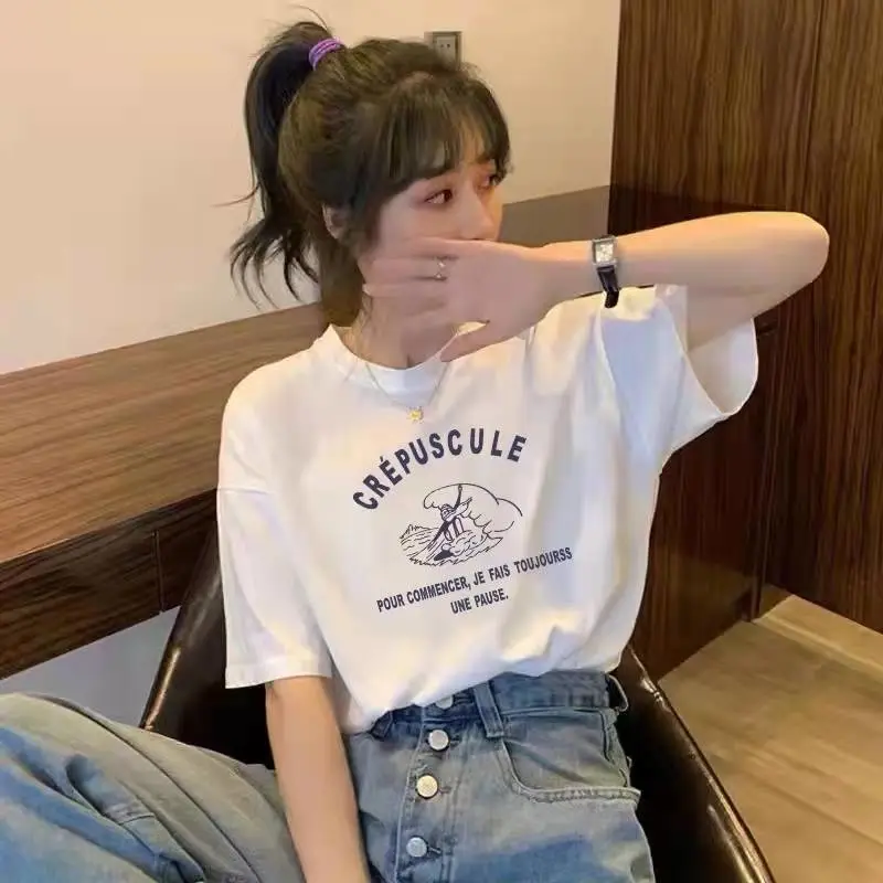 丽水遂昌卡通印花T恤大码地摊货源几块钱服装尾货