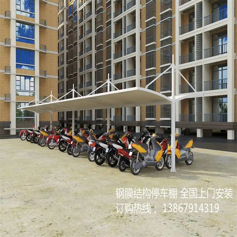 南昌小区电动车充电桩遮雨棚 新能源汽车充电桩棚 自重轻免费安装
