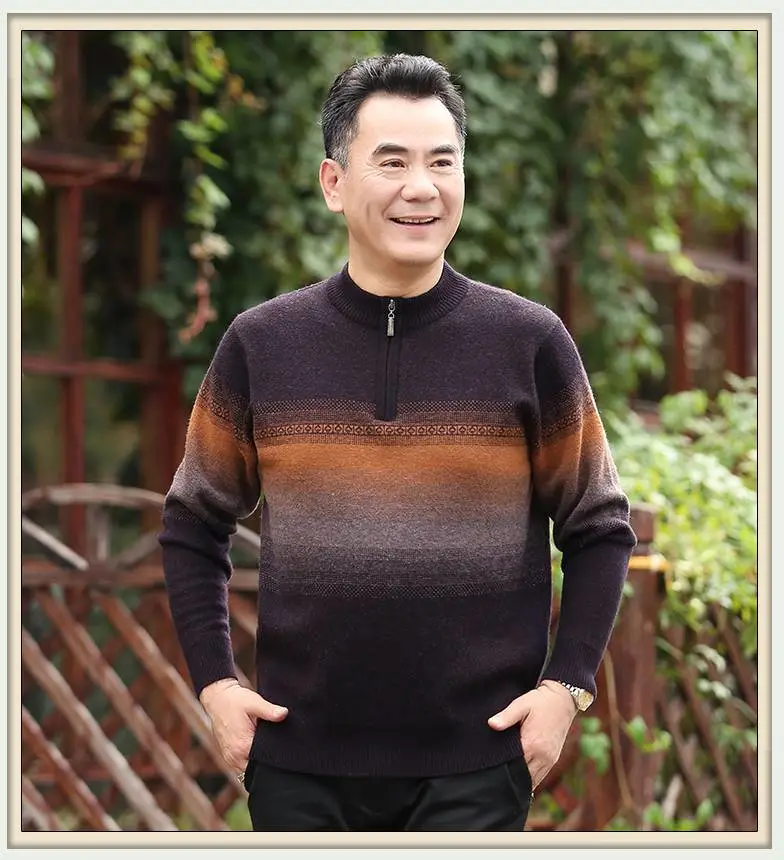 长春便宜地摊货源批发中老年打底毛衣男加绒加厚秋冬装50岁爸爸603元外贸库存处理