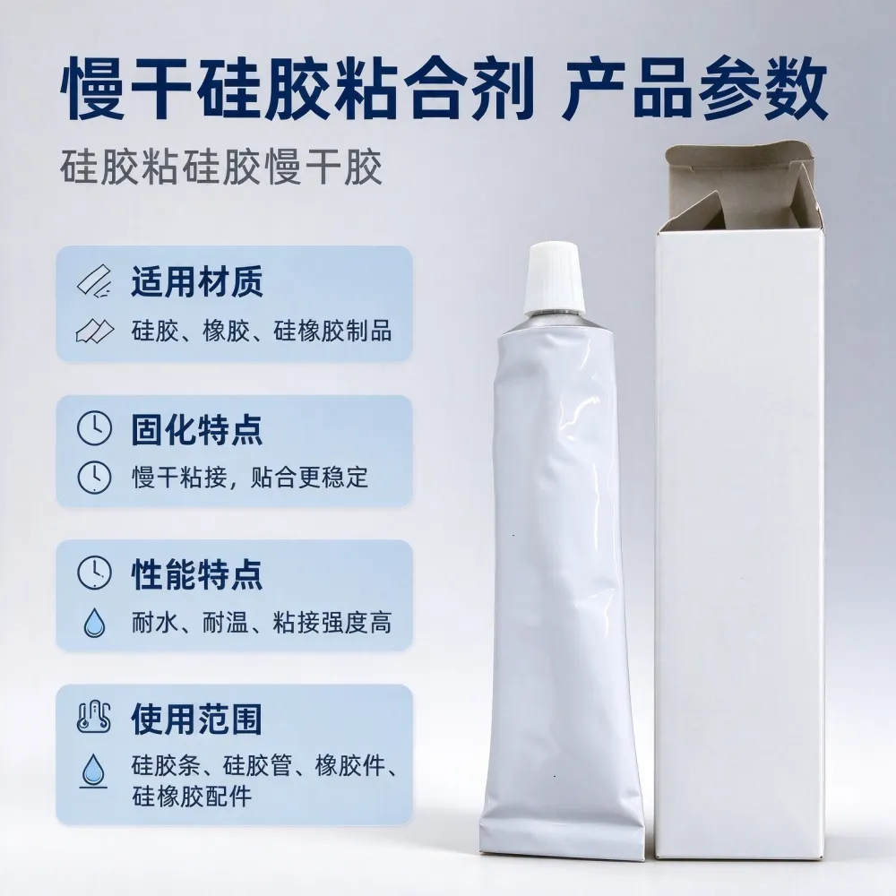 硅胶粘金属不锈钢塑料不发白软性耐高低温防水慢干透明胶水