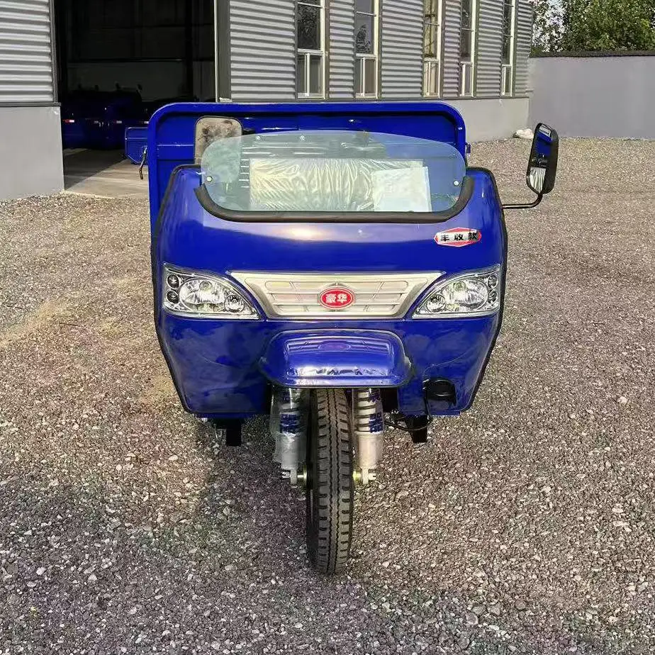 载重3吨农用柴油三轮车 养殖工地自卸翻斗车 车厢加厚款