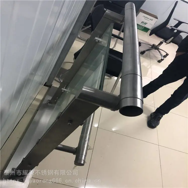 不锈钢玻璃栏杆 企业 304不锈钢楼梯扶手 按图定制