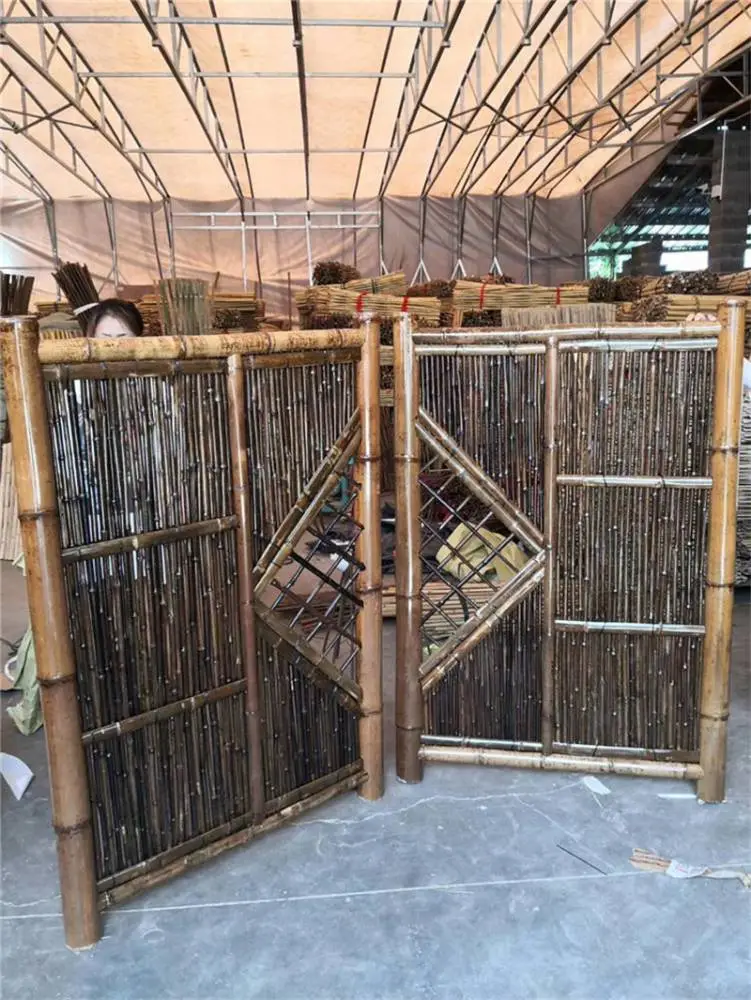 随州竹篱笆竹子栅栏广西玉林竹篱笆护栏竹节围栏