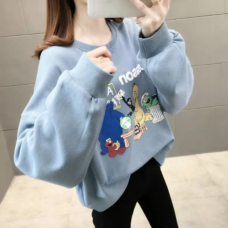 怎么直接和服装厂拿货圆领上衣百搭学生韩版圆领卫衣少女秋冬装潮一百元摆地摊卖什么好