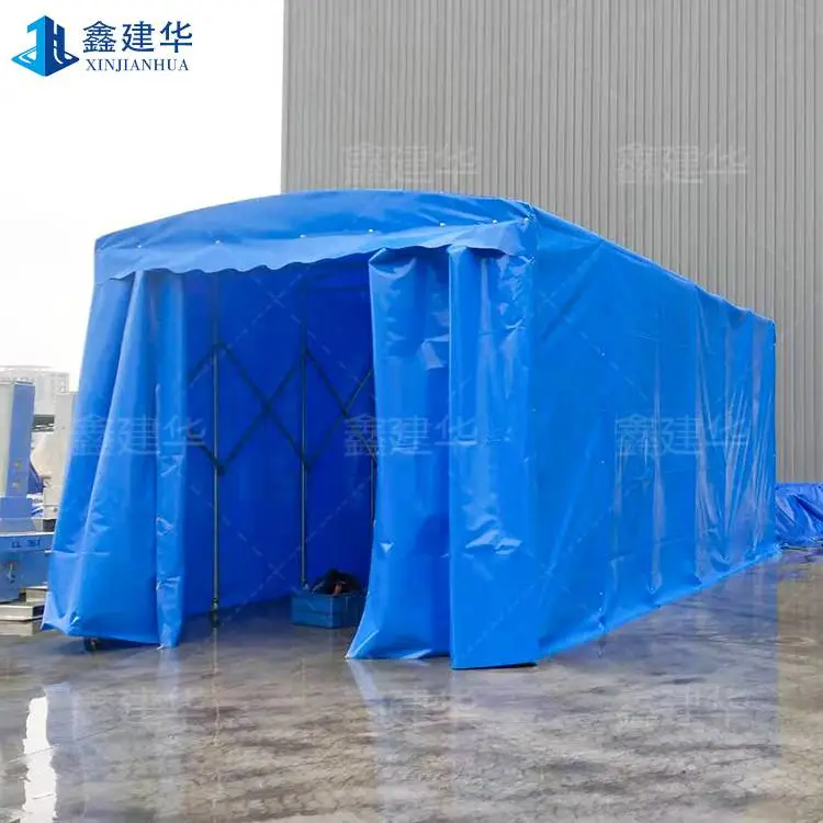 淮安清浦推拉式雨篷工地帐篷安装视频