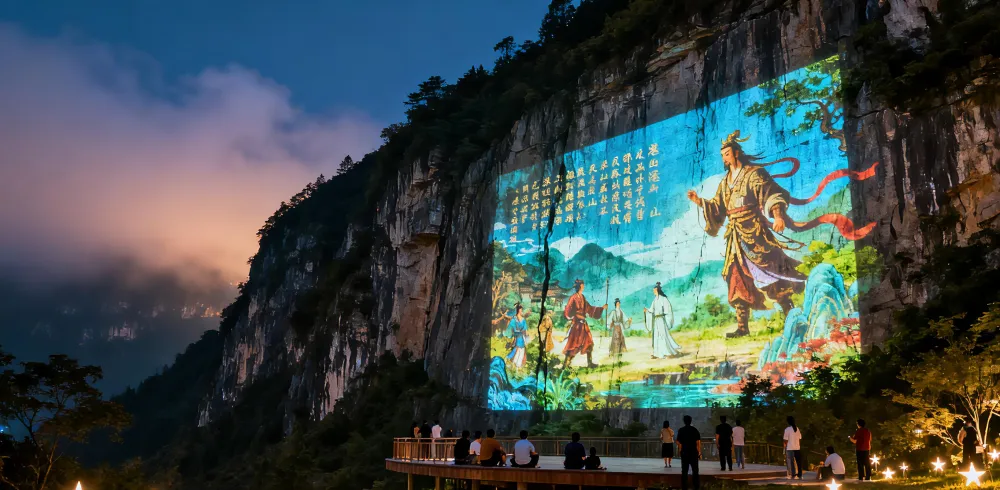 3D 5D全息户外文旅景区投影