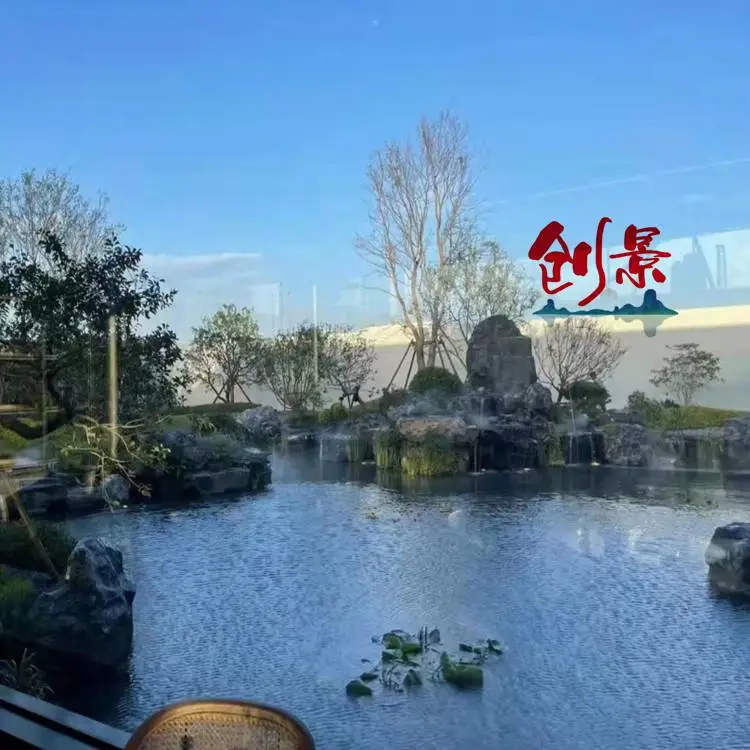黑山石属于什么石头，黑山石假山流水案例，清远黑山石厂家
